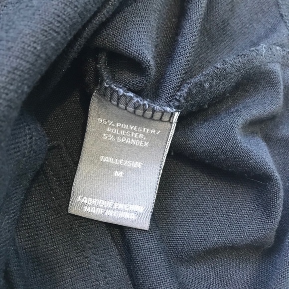 Reitmans Bell Flower Embroidered 3/4 Sleeves Black Top Women Size M - Picture 9 of 10